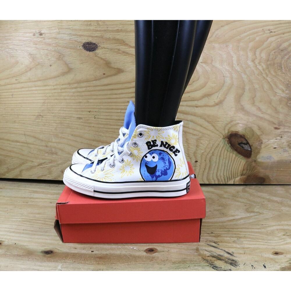 New Converse Sneakers Womens 7 White Much Love Be Nice Chucks All Star Mens 8